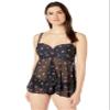 Smart & Sexy Women's Full Busted Ruffle Twist Bandeau Tankini Swimwear, Sweet Cherry, 38D view 1