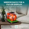 Better Display Cases Acrylic Display Case for Collectibles, Full Size Soccer Ball Display Case, Red Risers & Turf Base,WM, Handcrafted Showcase Box.DIM;9.75" L x 9.75" W x 9.75" H. (A027-RR) view 2