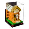 Better Display Cases Versatile Acrylic Display Case - Medium Square Box with Mirror, Wall Mount, Red Risers and Turf Base 9.75" x 9.75" x 9.75" (A027-RR) view 1