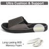 LongBay Men's Comfy Memory Foam Slide Slippers Breathable Mesh Cloth House Shoes (Small / 7-8 D(M) US, Gray) view 3