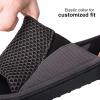 LongBay Men's Comfy Memory Foam Slide Slippers Breathable Mesh Cloth House Shoes (Small / 7-8 D(M) US, Gray) view 4