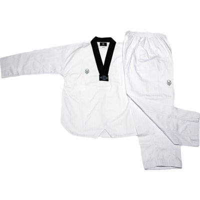 Sanga Taekwondo Global Dan Uniform Black V-Neck Type Martial Arts MMA TKD Karate Judo Hapkido (190(Height: 185~195cm)(72.8~76.7 inch))