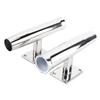 Amarine Made Wall Mounted Stainless Steel Tournament Style Rod Holder, Transom Mounted - 90 Degree (2-Pack) view 1