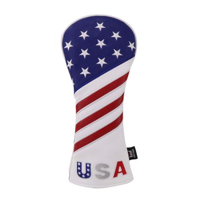Craftsman Golf Red White Blue USA Flag Stars Fairway 3 5 Wood Cover Headcover(Wood Cover)