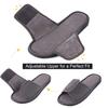 LongBay Men's Comfy Memory Foam Slide Slippers Breathable Micro Suede House Shoes (Small / 7-8 D(M) US, Gray) view 3
