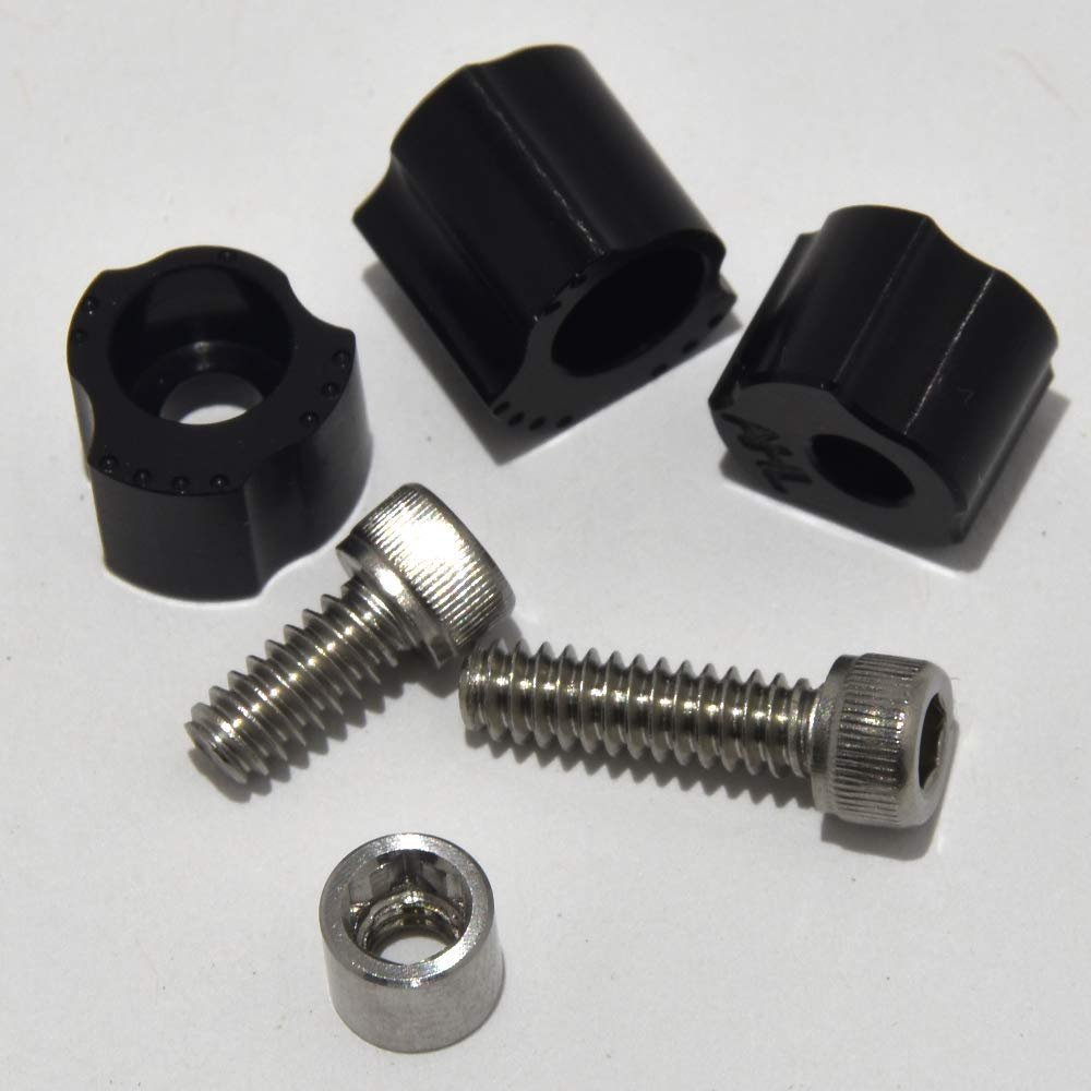 Lucky Stops Draw Stops for Hoyt ZT Cam (RX1, RX3, Proforce...) - Black, 4 Pack (7 Pieces) - Adjustable Draw Length, Valley Length, Let-off, Wall Feel - Bow Accessory