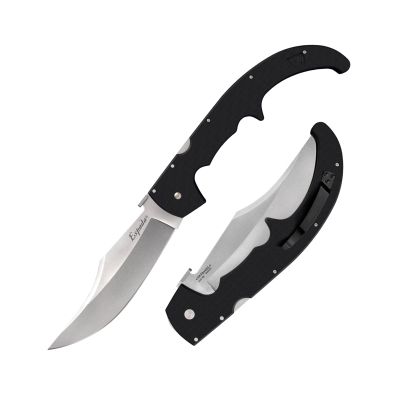 Cold Steel, G-10 Folding Knife, X-Large Espada, 7 1/2" stonewashed Blade, Ambidextrous Stainless Pocket/Belt Clip