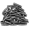100 of Thin WHITE Line No One Fights Alone Wristbands view 1