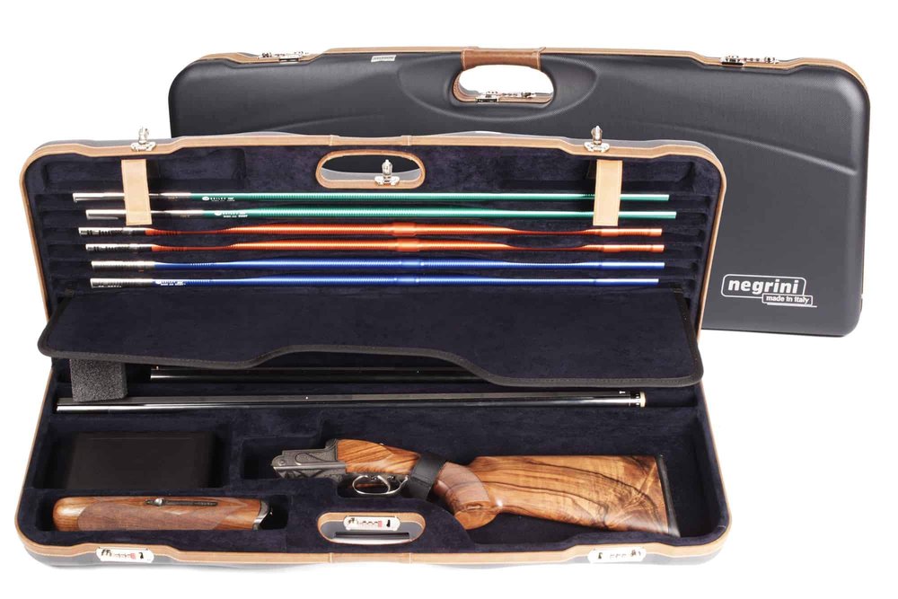 Negrini OU Deluxe High Rib Skeet 2 Barrel Shotgun Case + Tube Set 1652LX-TUBE/5212
