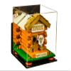 Better Display Cases Versatile Acrylic Display Case - Medium Square Box with Mirror, Wall Mount, Orange Risers and Turf Base 9.75" x 9.75" x 9.75" (A027-OR) view 1
