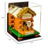 Better Display Cases Versatile Acrylic Display Case - Medium Square Box with Mirror, Wall Mount, Orange Risers and Turf Base 9.75" x 9.75" x 9.75" (A027-OR) view 3