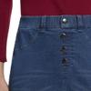 HUE womens Denim Jean Skirt, Medium Wsh, X-Small US view 3