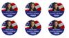 Kamala Harris for President 2024 Buttons - Kamala with Flag - Package of 6 pins Buy 2 Sets GET 1 Free! view 1