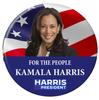 Kamala Harris for President 2024 Buttons - Kamala with Flag - Package of 6 pins Buy 2 Sets GET 1 Free! view 2