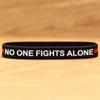 100 of Thin RED Line No One Fights Alone Wristbands view 2