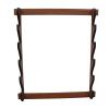 Rush Creek Creations Indoor Wood Wall Gun Rack for up to 5 Rifles or Shotguns, 5-Gun Wall-Mount Long Gun Display Rack with EVA Padded Grooves and Mounting Hardware, Dark Walnut view 1