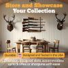 Rush Creek Creations Indoor Wood Wall Gun Rack for up to 5 Rifles or Shotguns, 5-Gun Wall-Mount Long Gun Display Rack with EVA Padded Grooves and Mounting Hardware, Dark Walnut view 2