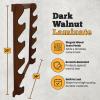 Rush Creek Creations Indoor Wood Wall Gun Rack for up to 5 Rifles or Shotguns, 5-Gun Wall-Mount Long Gun Display Rack with EVA Padded Grooves and Mounting Hardware, Dark Walnut view 3