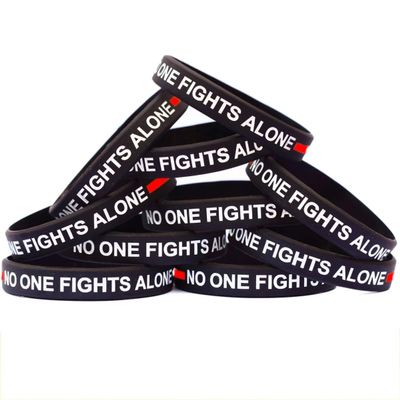 15 of Thin RED Line No One Fights Alone Wristbands