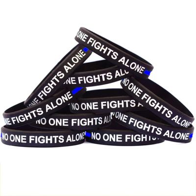 15 of Thin Blue Line No One Fights Alone Wristbands