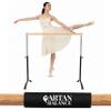 Ballet Barre Portable for Home or Studio, Freestanding Adjustable Bar for Stretch, Balance, Pilates, Dance or Active Workouts, Single or Double Bar, Kids and Adults (Curved Single Bar 5ft) view 1