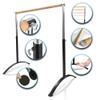 Ballet Barre Portable for Home or Studio, Freestanding Adjustable Bar for Stretch, Balance, Pilates, Dance or Active Workouts, Single or Double Bar, Kids and Adults (Curved Single Bar 5ft) view 3
