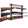 Rush Creek Creations Indoor Wood Wall Gun Rack for up to 3 Rifles or Shotguns, 3-Gun Wall-Mount Long Gun Display Rack with EVA Padded Grooves and Mounting Hardware, Dark Walnut view 2