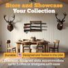 Rush Creek Creations Indoor Wood Wall Gun Rack for up to 3 Rifles or Shotguns, 3-Gun Wall-Mount Long Gun Display Rack with EVA Padded Grooves and Mounting Hardware, Dark Walnut view 4