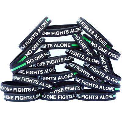 20 of Thin GREEN Line No One Fights Alone Wristbands
