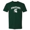 AS03NL - Michigan State Spartans Arch Logo T-Shirt Premium Cotton - Small - Forest view 1
