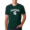 AS03NL - Michigan State Spartans Arch Logo T-Shirt Premium Cotton - Small - Forest view 4