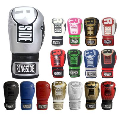 Ringside Apex Flash Sparring Gloves, SV/BK, 16 oz,Silver/Black