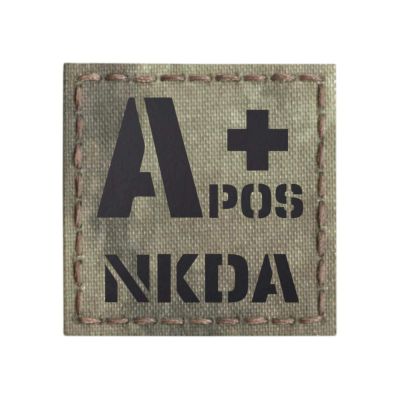 APOS NKDA A+ Blood Type 2x2 Tactical Morale Fastener Patch (A-TACS AU)