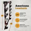 Rush Creek Creations Indoor Wood Wall Gun Rack for up to 5 Rifles or Shotguns, 5-Gun Wall-Mount Long Gun Display Rack with EVA Padded Grooves and Mounting Hardware, Americana view 3