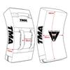TMA MMA Kick Strike Shield Curved Training Thai Pad Target Focus Boxing Punching Mitts (Sold AS Single Item) (Black/White) view 4