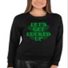 Go All Out XX-Large Black Adult Let's Get Lucked Up Funny St. Patrick's Day Sweatshirt Crewneck view 2