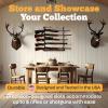 Rush Creek Creations Indoor Wood Wall Gun Rack for up to 5 Rifles or Shotguns, 5-Gun Wall-Mount Long Gun Display Rack with EVA Padded Grooves and Mounting Hardware, Camo view 2