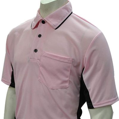 Smitty Major League Style Umpire Shirt - Performance Mesh Fabric (Pink/Black, 4XL)