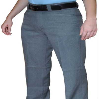 Smitty | BBS-379 | Women's Flat Front Combo Pants | Baseball Softball Official Referee | Heather Gray | Umpire's Choice! (16)