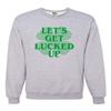 Go All Out XX-Large Athletic Heather Adult Let's Get Lucked Up Funny St. Patrick's Day Sweatshirt Crewneck view 1