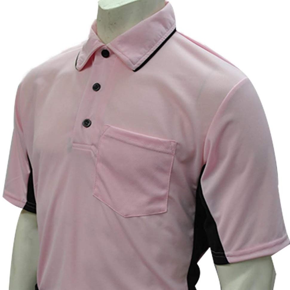 Smitty Major League Style Umpire Shirt - Performance Mesh Fabric (Pink/Black, 3XL)