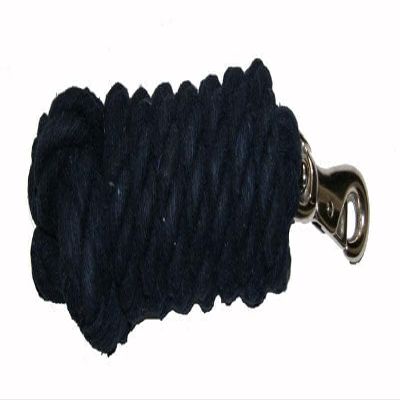 AJ Tack 10 Foot Cotton Lead Rope with Bull Snap - Set of 5 Navy Blue