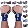 DEFY 18 Weightlifting Wrist Wraps  Professional Fitness Wrist Wraps for Men & Women with Thumb Loop - Wrist Support for Weightlifting, Strength Training, Powerlifting & Bodybuilding (Blue Camo) view 1