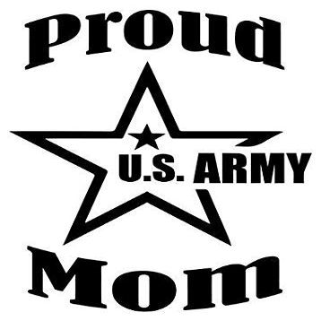 Proud US Army Mom Military - Sticker Graphic - Auto, Wall, Laptop, Cell, Truck Sticker for Windows, Cars, Trucks
