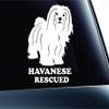 Havanese Rescued Dog Symbol Decal Paw Print Dog Puppy Pet Family Breed Love Car Truck Sticker Window (White), Decal Sticker Vinyl Car Home Truck Window Laptop view 1