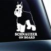 #2 Schnauzer on Board Dog Symbol Decal Paw Print Dog Puppy Pet Family Breed Love Car Truck Sticker Window (White), Decal Sticker Vinyl Car Home Truck Window Laptop view 1
