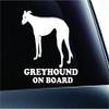 #2 Greyhound on Board Dog Symbol Decal Paw Print Dog Puppy Pet Family Breed Love Car Truck Sticker Window (White), Decal Sticker Vinyl Car Home Truck Window Laptop view 1