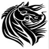 Tribal Horse Pet Animal - Sticker Graphic - Auto, Wall, Laptop, Cell, Truck Sticker for Windows, Cars, Trucks view 1
