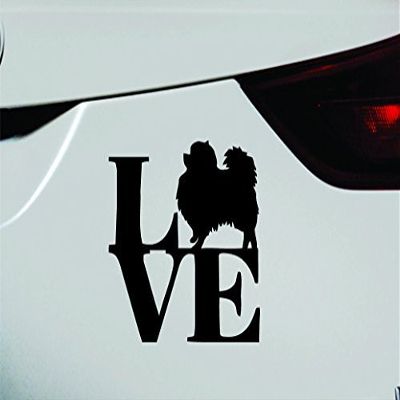 Love Pommeranian Dog Symbol Decal Funny Car Truck Sticker Window (Black), Decal Sticker Vinyl Car Home Truck Window Laptop