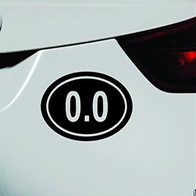 0.0 Oval I Don't Run Humor Symbol Decal Funny Car Truck Sticker Window (Black), Decal Sticker Vinyl Car Home Truck Window Laptop